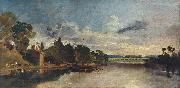 Joseph Mallord William Turner The Thames near Walton Bridges painting